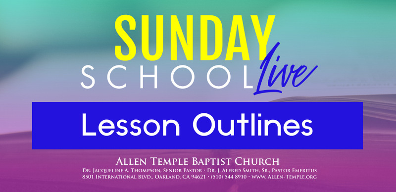 Sunday School Live Lesson Outlines